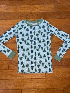 LC Lauren Conrad Light Blue Long Sleeve Tee with Green Tree Print